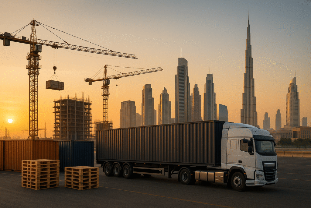 Import export of building materials Dubai