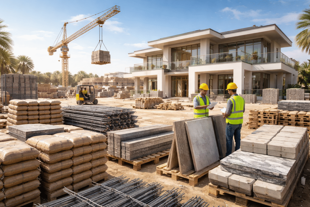 Villa construction materials suppliers UAE 